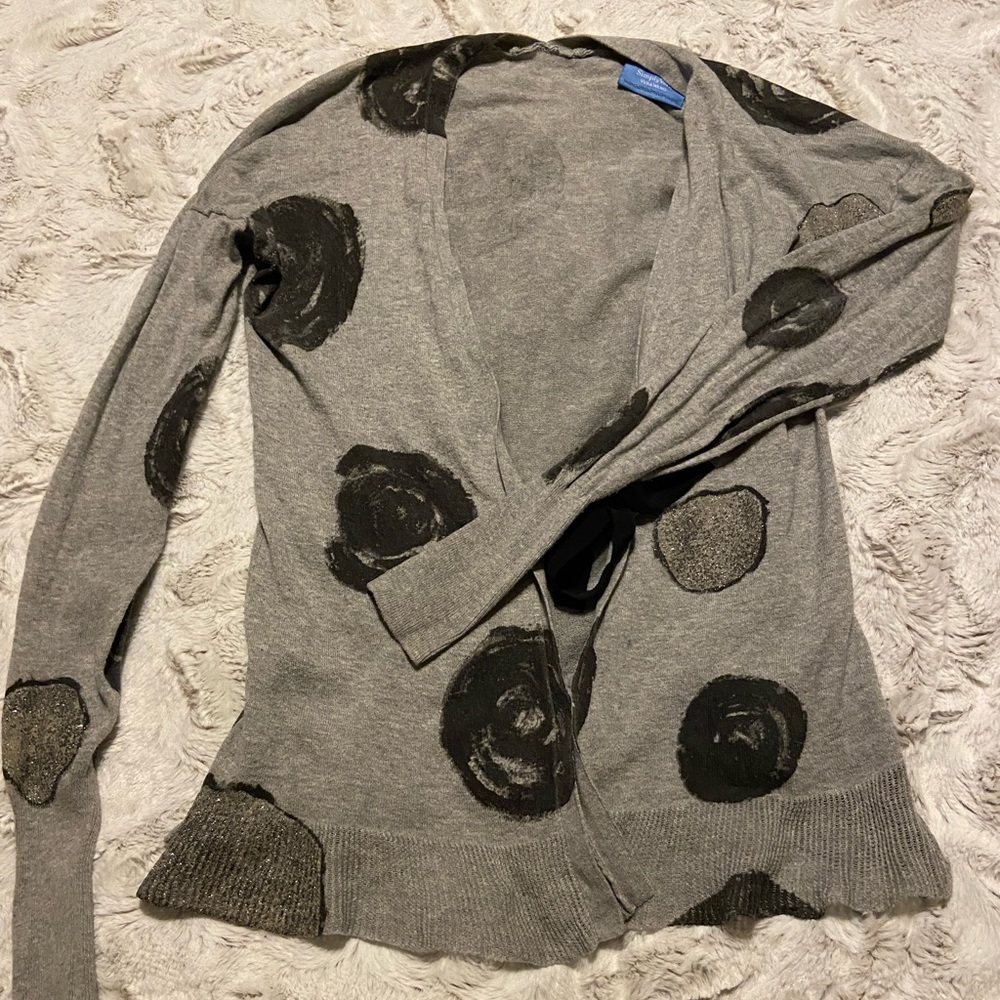 Vera Wang Sparkle Bow Cardigan - Picture 8 of 9